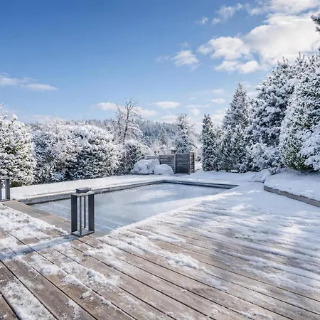 Luxury Pool & Jacuzzi Near Megeve 木屋